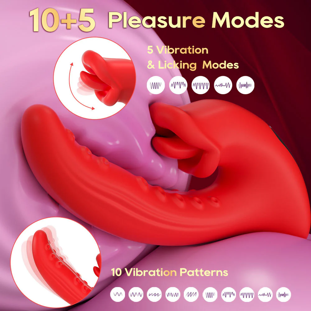 Tentacle Tongue Licking Double-headed G-spot Clitoris Vibrator - Image 2