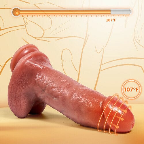 Thick Thrusting Vibrating Heating Realistic Dildo with Strong Suction Cup and Remote Control - Image 3