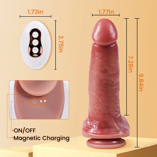 Thick Thrusting Vibrating Heating Realistic Dildo with Strong Suction Cup and Remote Control - Image 5