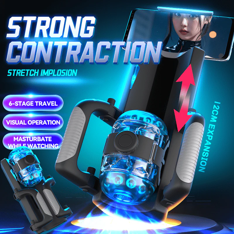 Thrusting Cannon King Mini 6-Segment Fixed-point Telescopic Male Masturbator - Image 3