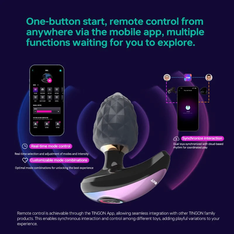 Tingon A1 Anal Luxury Massager Toy Butt Plug APP Control - Image 7