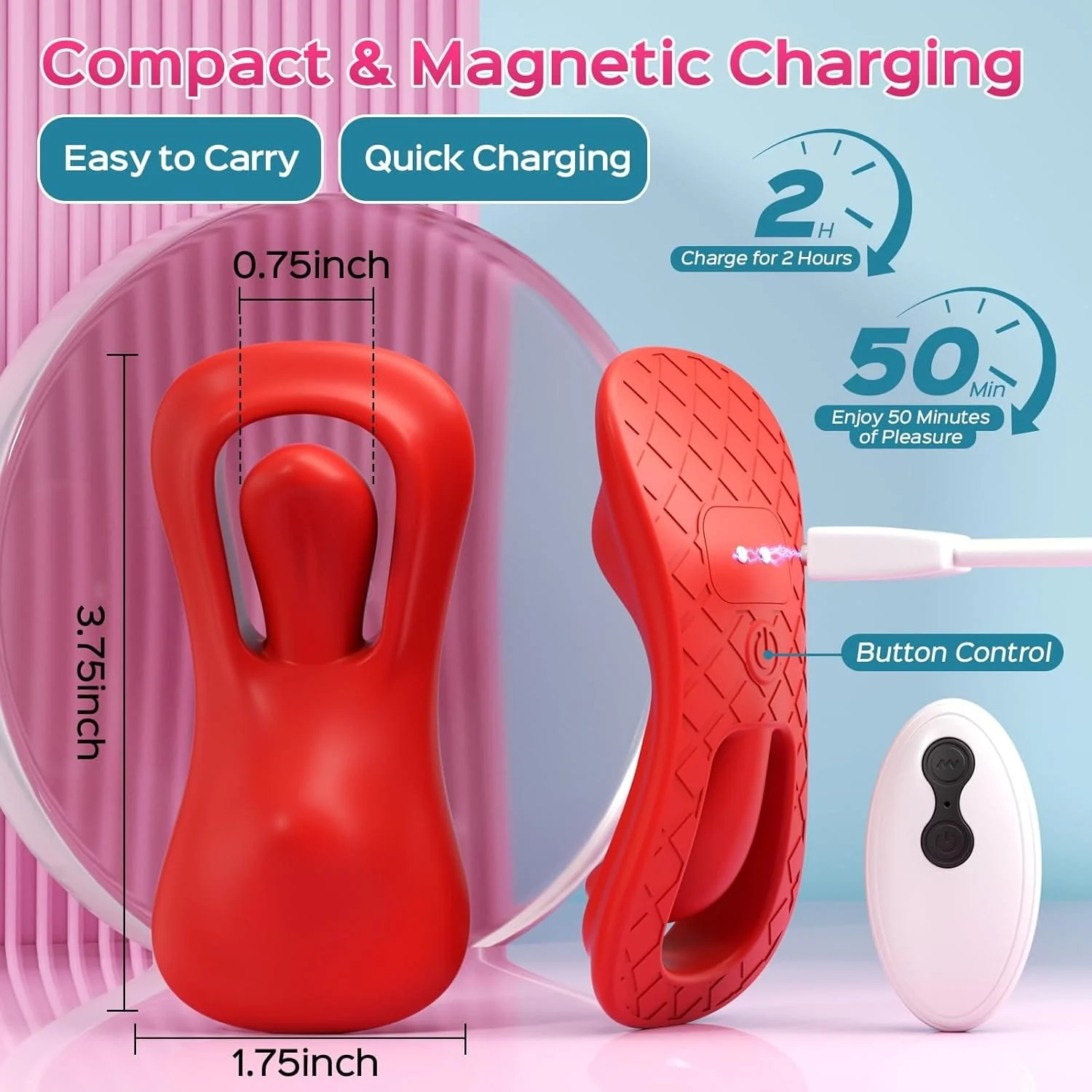 Tongue Wearable Clitoral Stimulation Vibrator with Remote & APP Control - Image 7