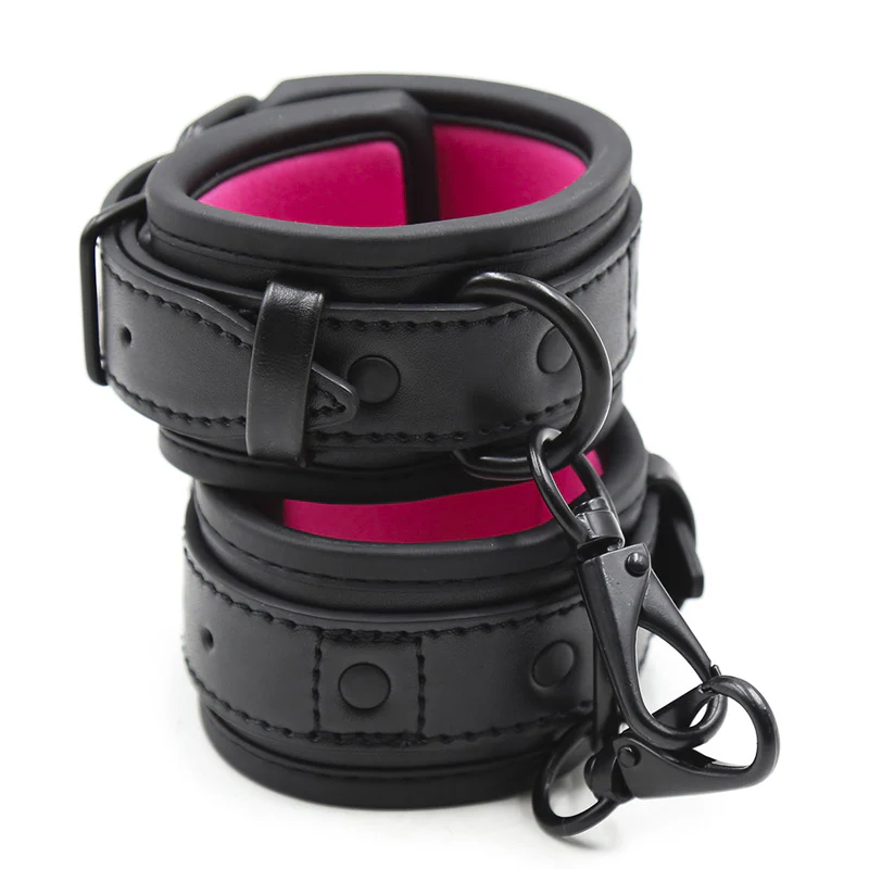 Upgraded BDSM PU Leather Handcuffs Adjustable Cuffs Sex Toy for Couples - Image 8