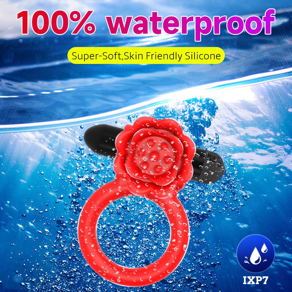Vibrating Rose Penis Ring Clitoral Stimulation For Couple - Image 5
