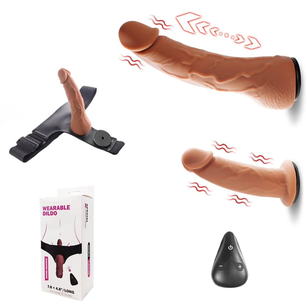Yeain Wearable Double-headed Thrusting Dildo Vibrator For LGBT - Image 14