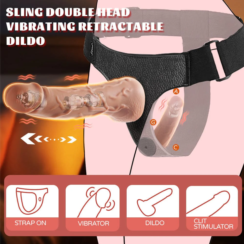 Yeain Wearable Double-headed Thrusting Dildo Vibrator For LGBT - Image 4